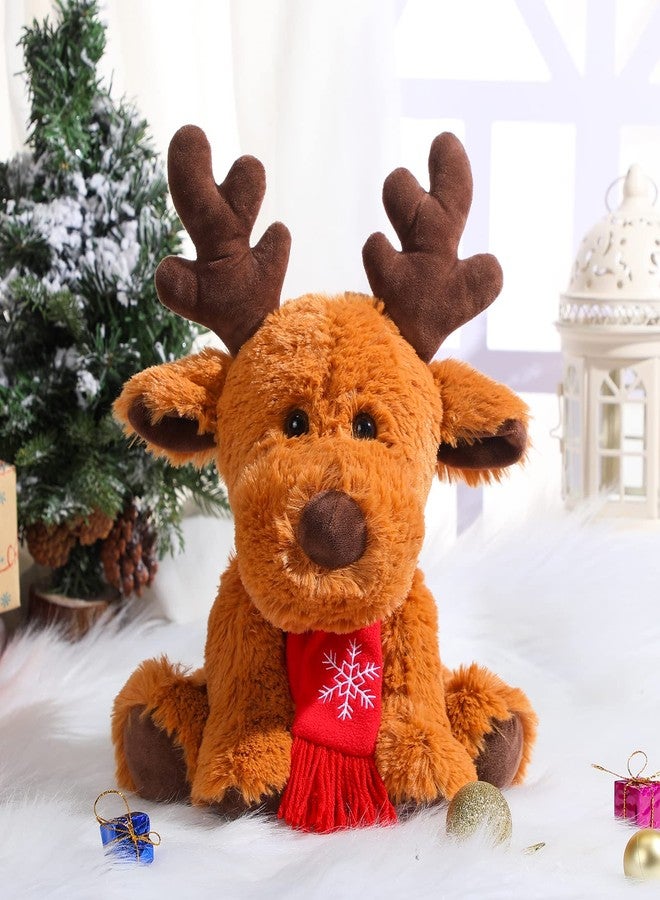 Suilung Christmas Stuffed Animal Cute Plush Moose Reindeer Stuffed Animal for Baby Boys Girls Home Bedroom Party Decoration - Image 5